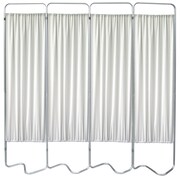 OMNIMED 4 Section Beamatic Privacy Screen with Fabric Panels, Frost 153054-45